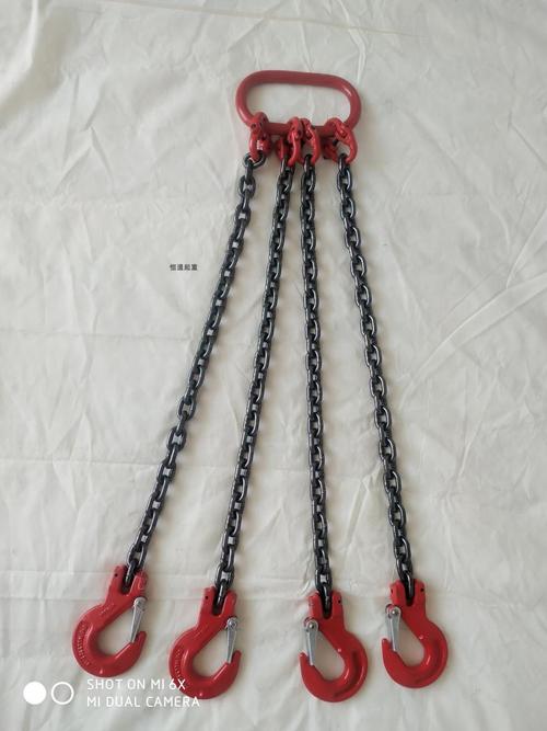 g80錳鋼鏈條吊索具起重吊鈎雙腿四腿起重吊具行車吊車鎖具吊鏈 5噸1米